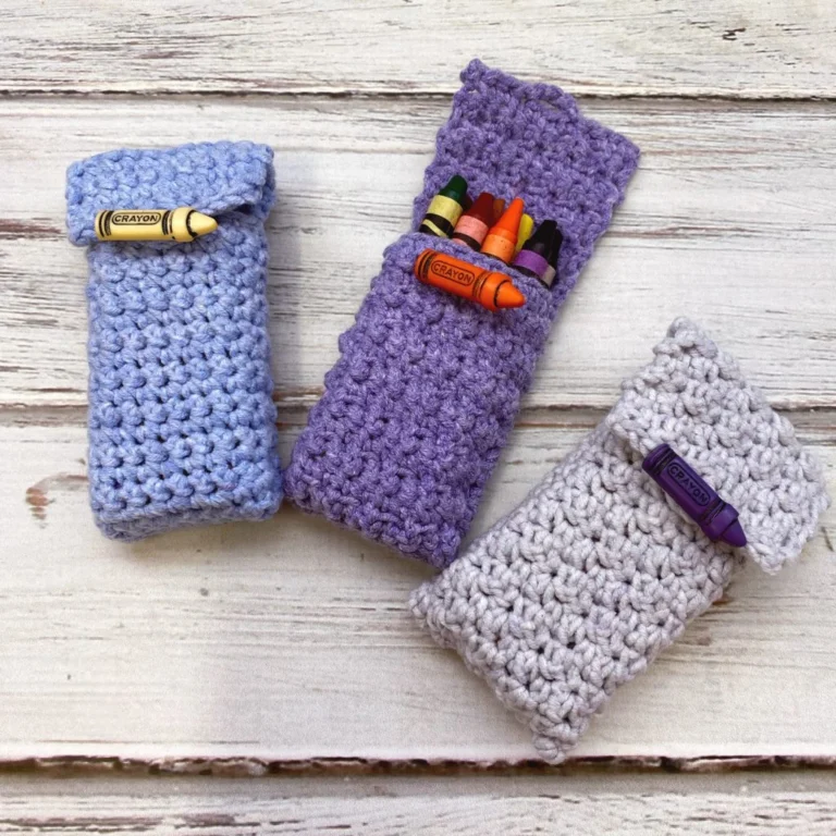 Simple Crochet Crayon Holder