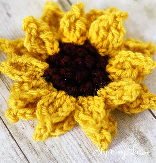 crochet-sunflower
