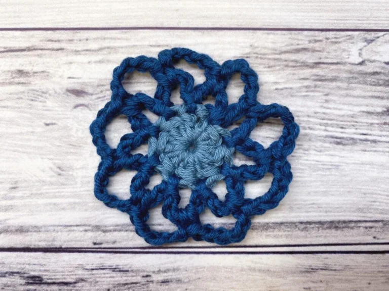 Crochet Six Petal Flower Tutorial (Free Pattern)
